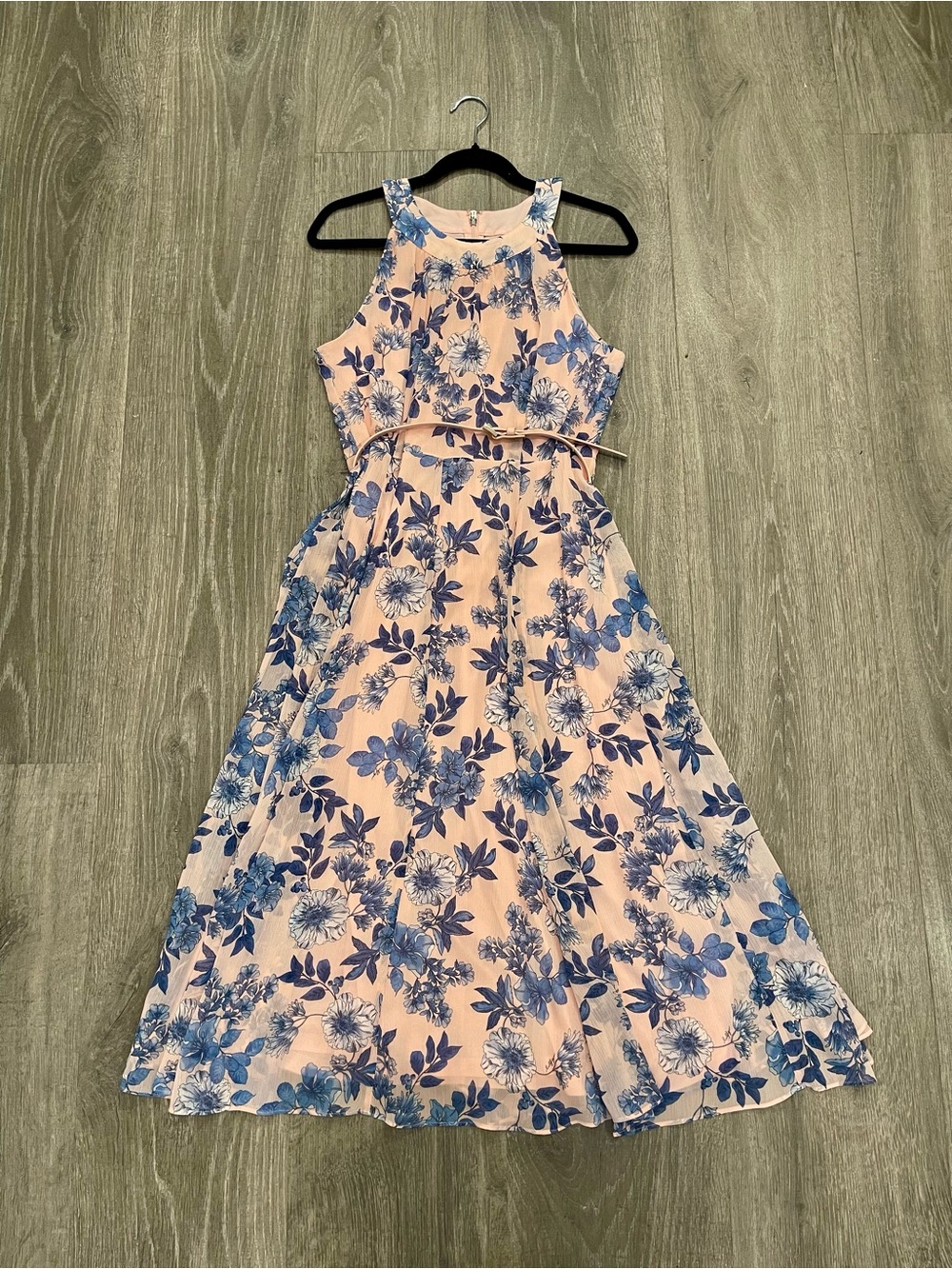 Tommy Hilfiger Blush Pink Dress with Blue Floral Print